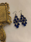 crystal earrings (blue)