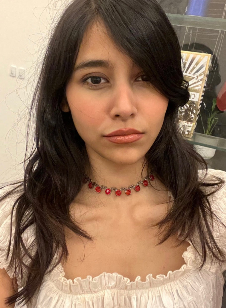 Handcrafted crystal neckpiece