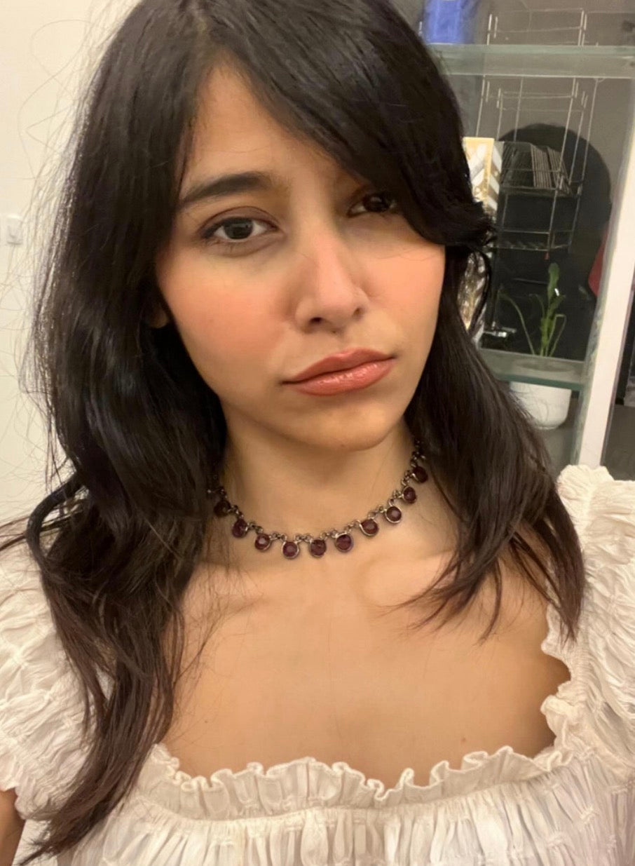Handcrafted crystal neckpiece