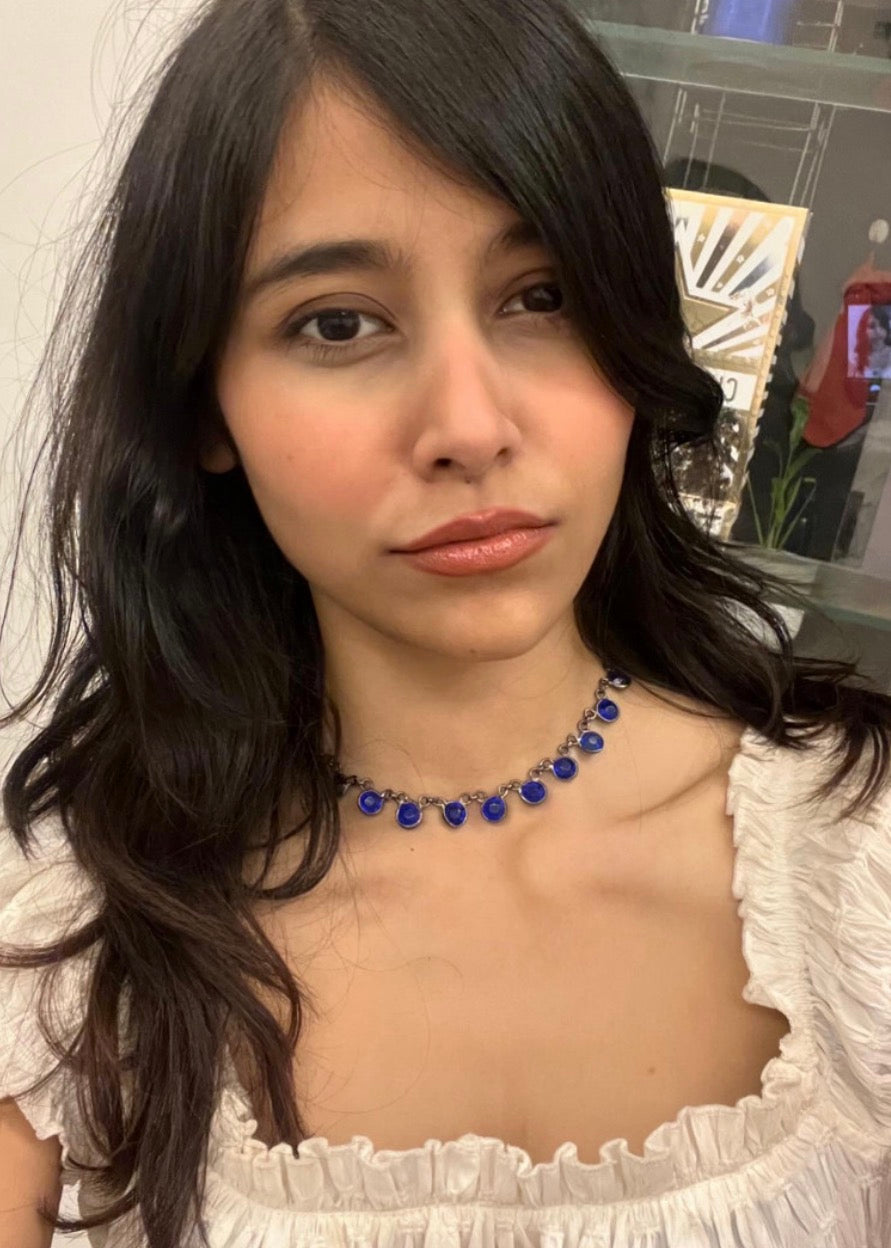 Handcrafted crystal neckpiece