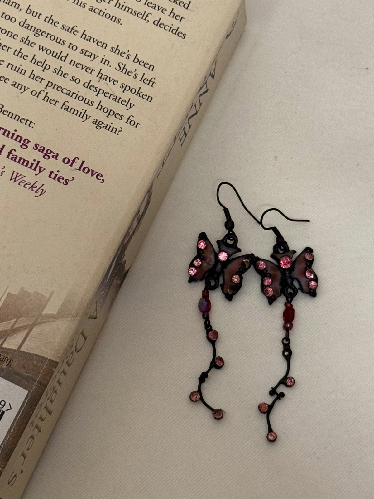 y2k  butterfly earrings