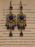 vintage blue earrings
