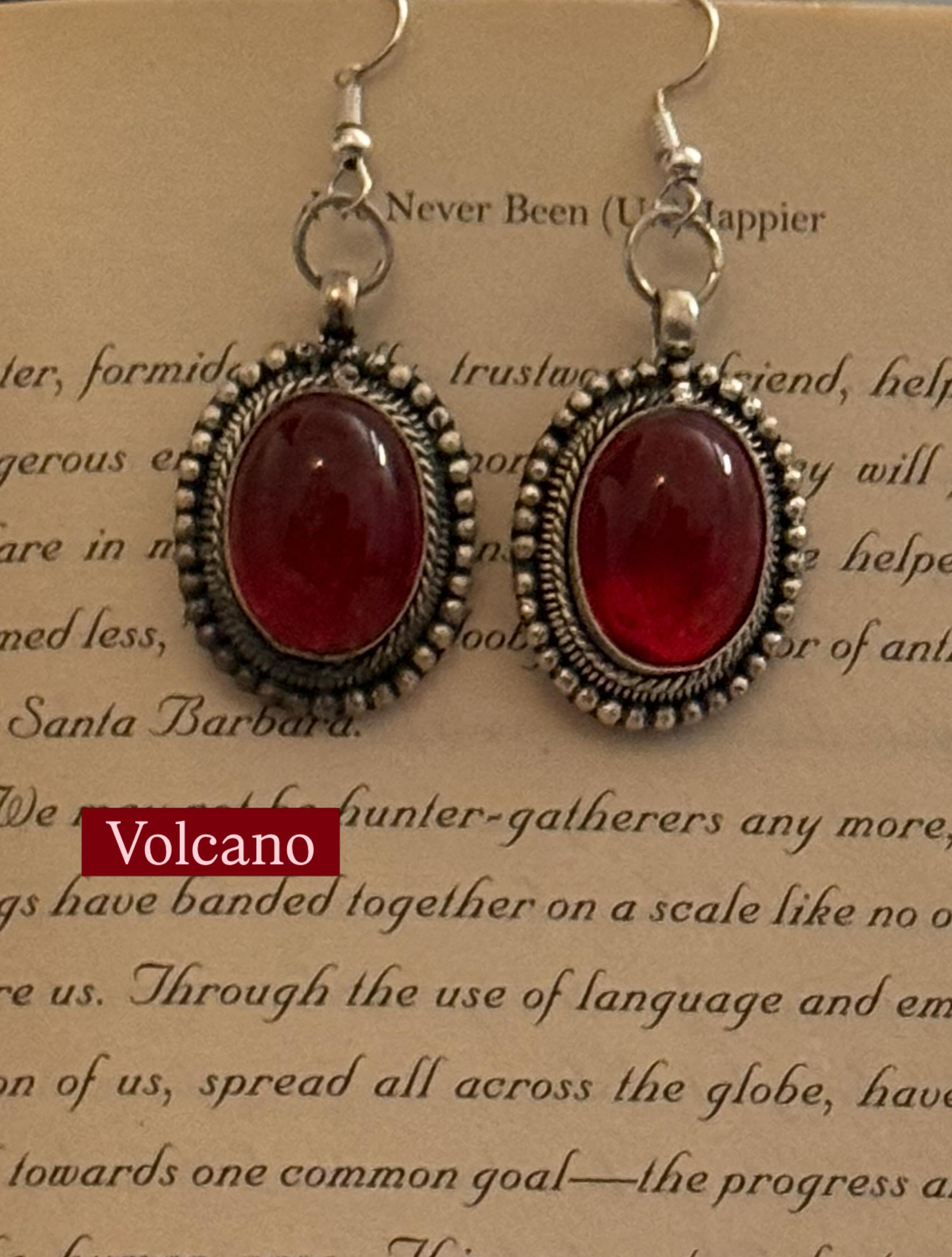 Volcano vintage earrings