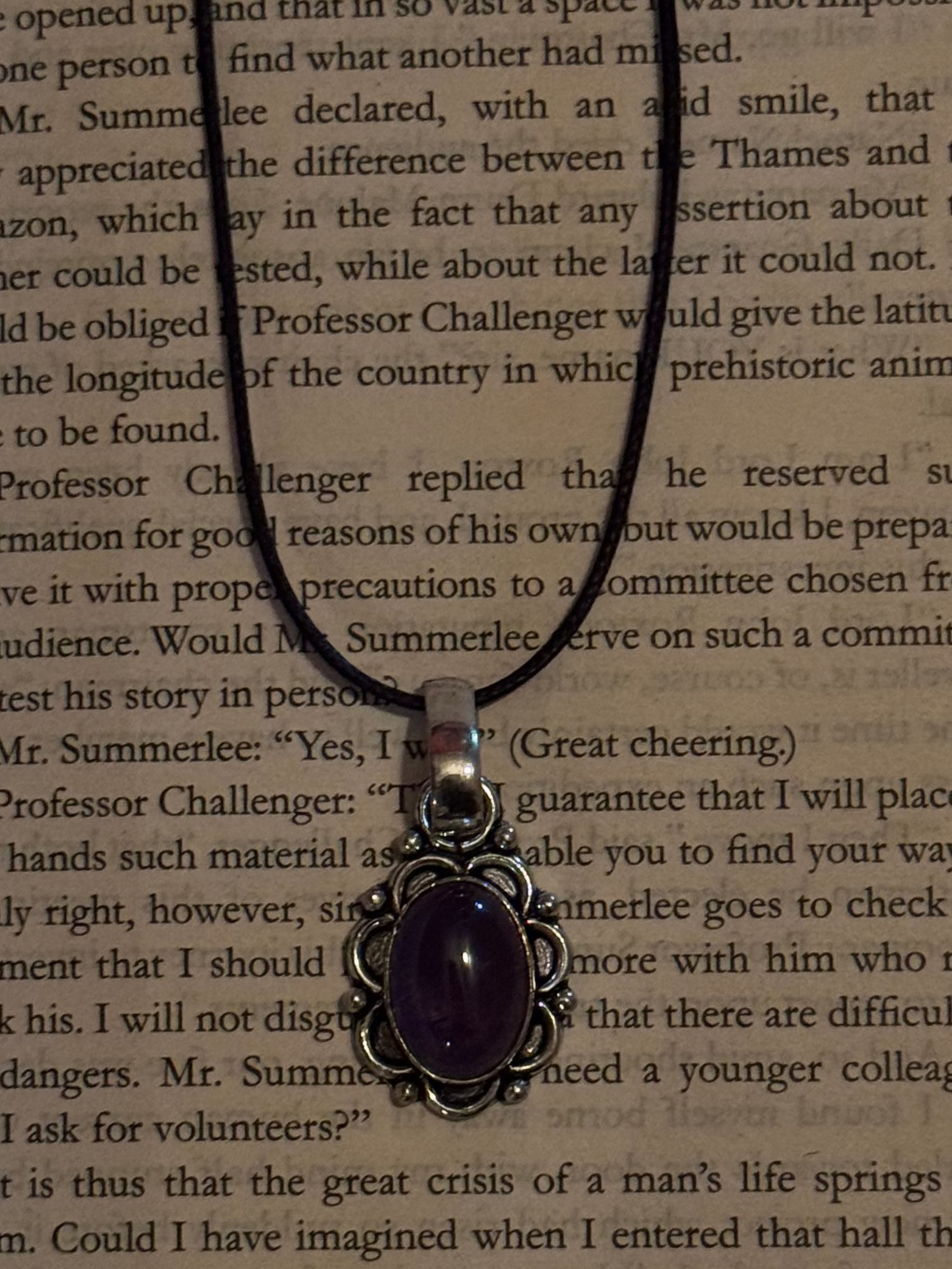 orchid vintage pendant