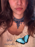 blue morpho necklace