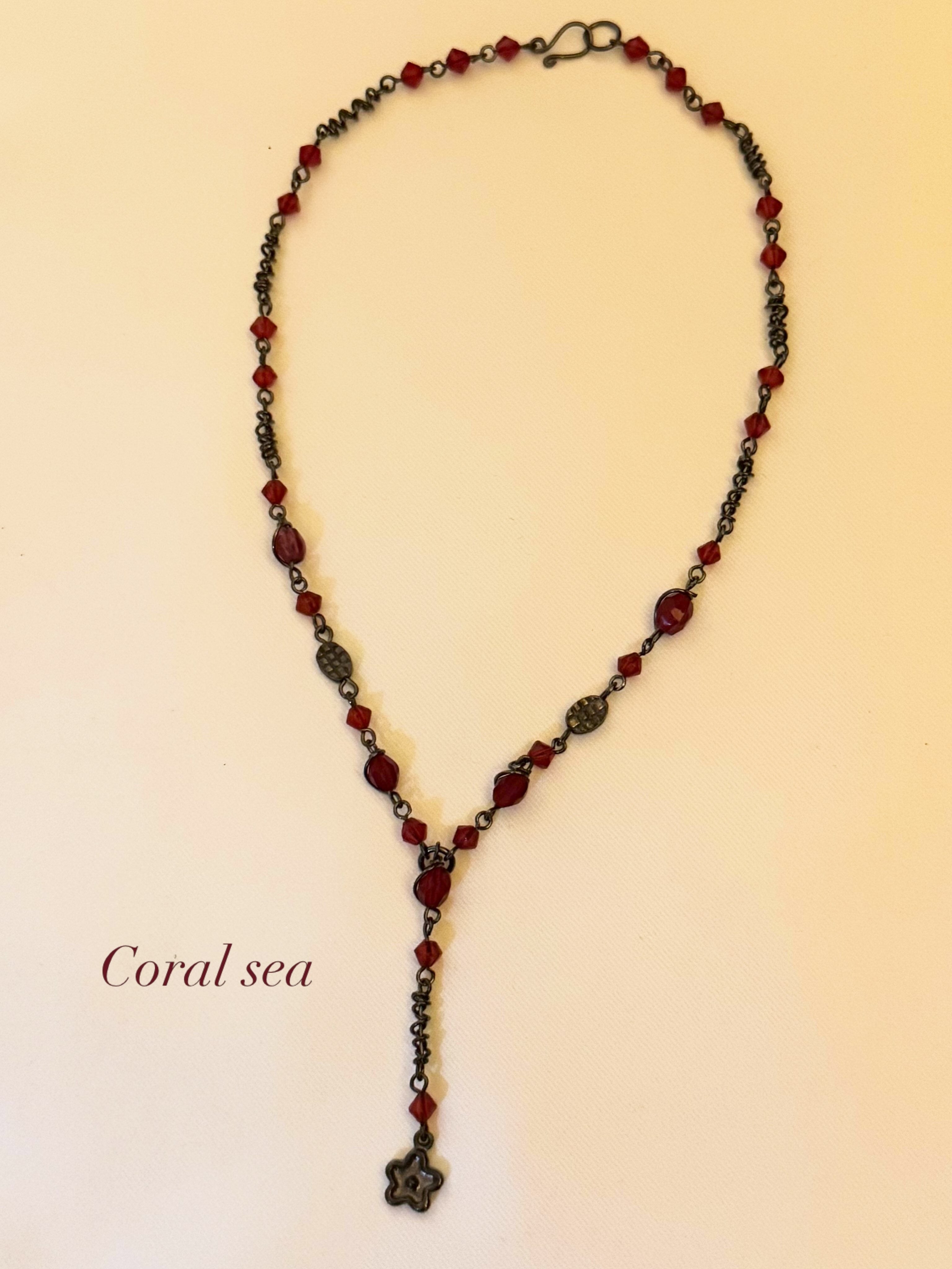 coral sea y2k necklace