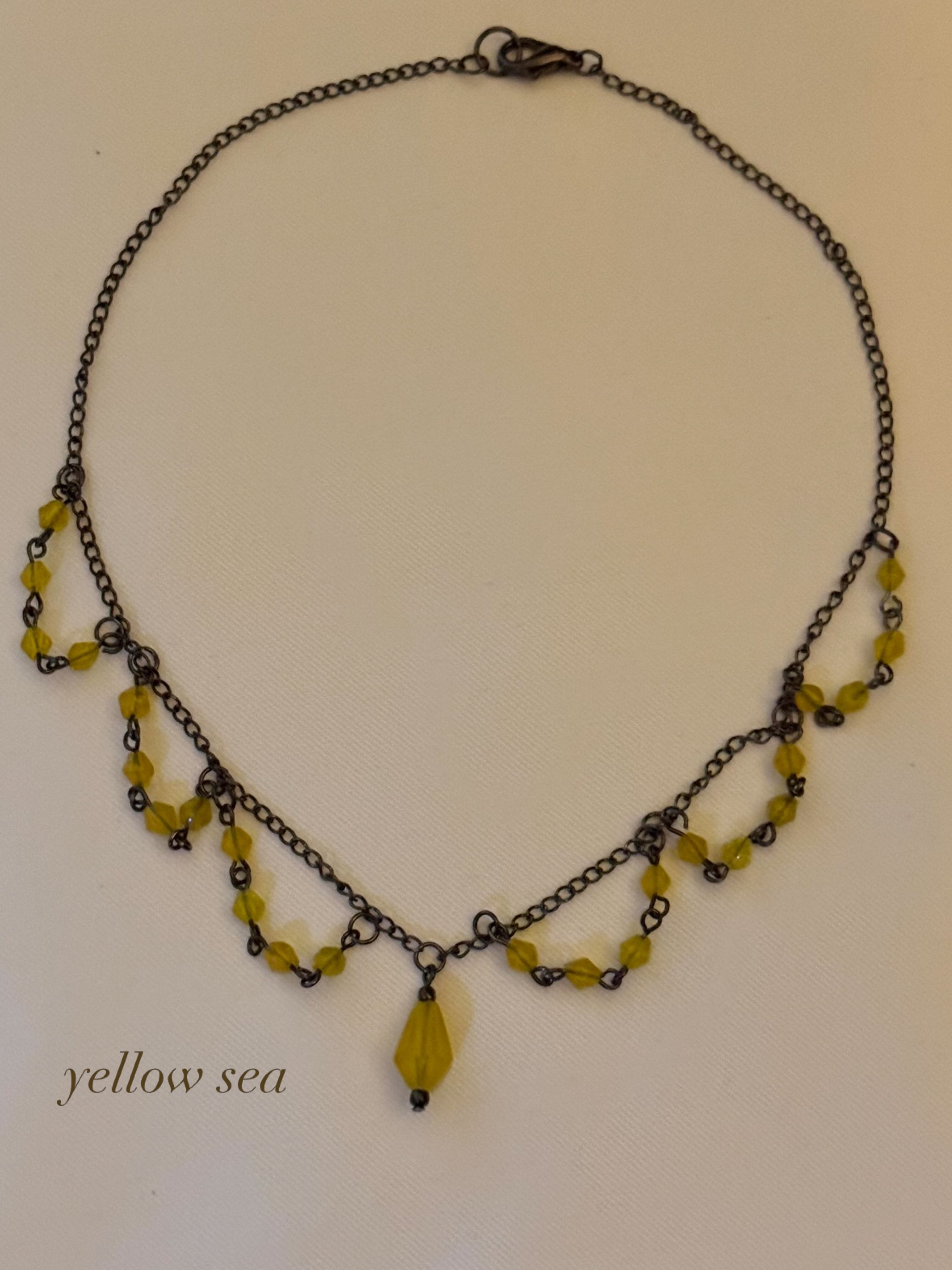 yellow sea y2k necklace